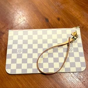 LV Neverfull MM Azur & Pink Removable Zip Pouch